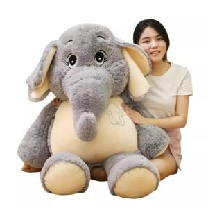 RVA Cute Plushed Funky Plushie Giant Elephant Soft Toy Animal Stuffed Toys Bed Decorations (Grey, 30CM)